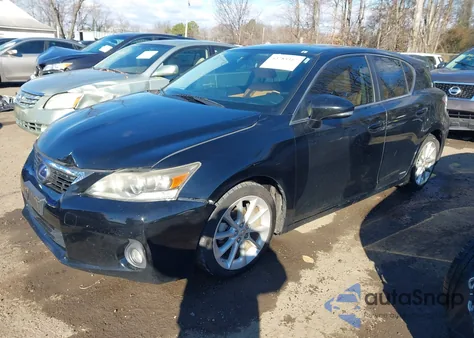 2012 Lexus Ct 200H Premium из США, поврежденный, VIN JTHKD5BH9C2103003